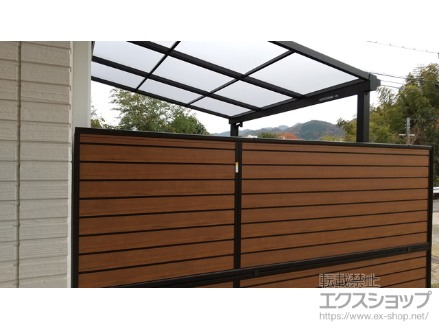 兵庫県神戸市ののテラス屋根 ソラリア F型 テラスタイプ 単体 積雪〜20cm対応 施工例