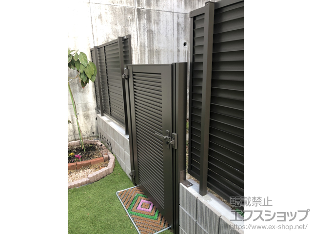 兵庫県芦屋市のの門扉 開き門扉AB YM1型 片開き　柱使用 施工例