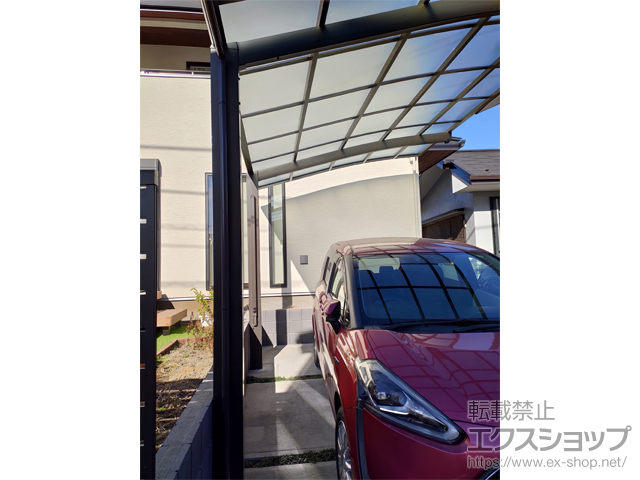 東京都東村山市ののカーポート ネスカR (ラウンドスタイル) 積雪〜20cm対応 施工例