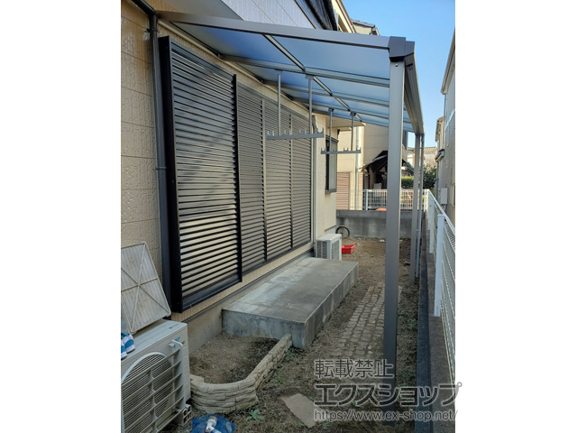千葉県柏市ののテラス屋根 ソラリア F型 テラスタイプ 単体 積雪〜20cm対応 施工例