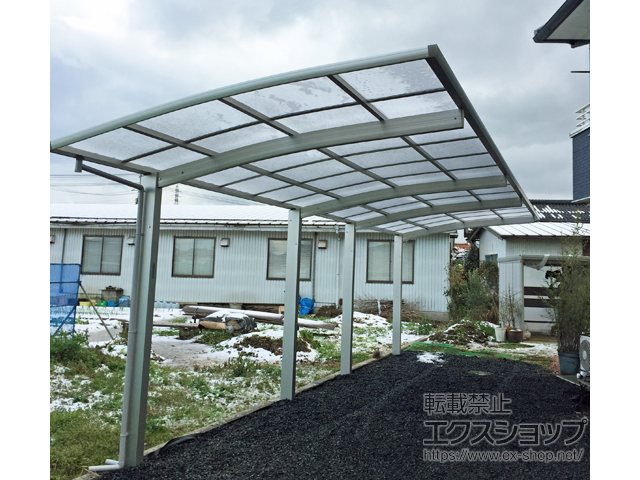 島根県出雲市ののカーポート プレシオスポート 縦連棟 積雪〜20cm対応 施工例