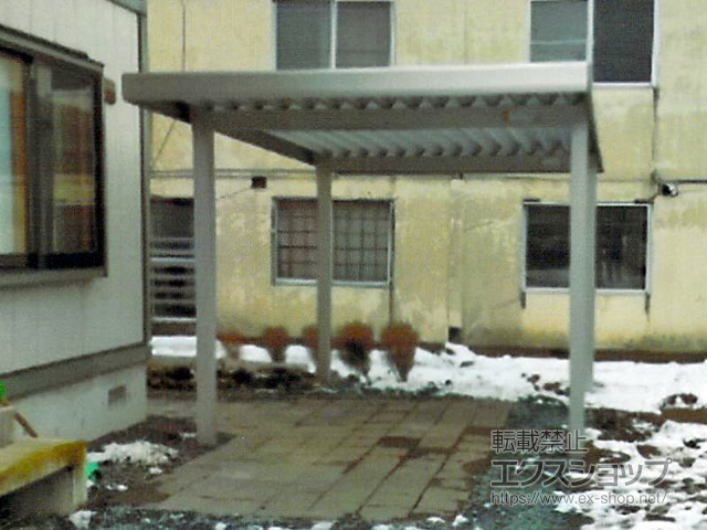 北海道深川市ののカーポート ジーポートneo 積雪100cmAタイプ 角柱4本柱 積雪〜100cm対応 施工例