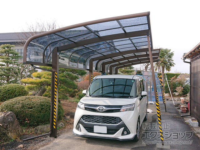 宮城県栗原市ののカーポート レイナキャップポートグラン　積雪〜20cm対応 施工例