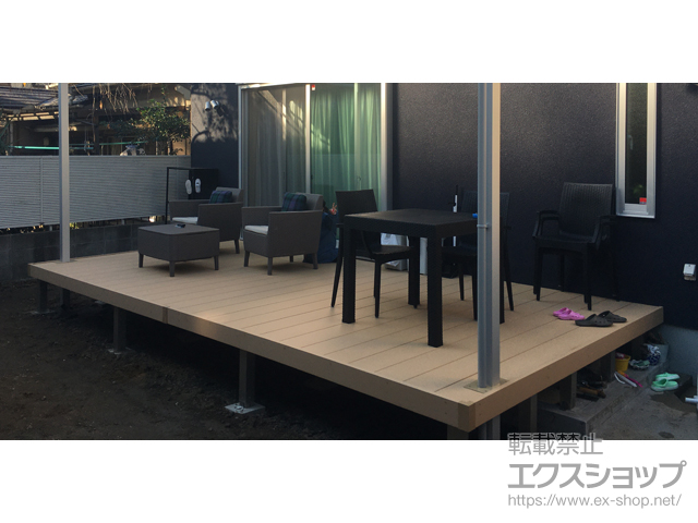 大阪府茨木市ののウッドデッキ リウッドデッキ 200 施工例