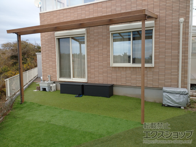 千葉県富津市ののテラス屋根 シュエット テラスタイプ 単体 積雪〜20cm対応 施工例