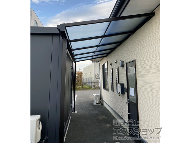 茨城県つくば市ののテラス屋根 ソラリア F型 テラスタイプ 単体 積雪〜20cm対応 施工例