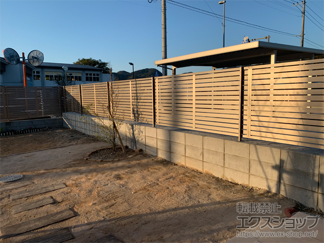 鹿児島県鹿児島市ののフェンス・柵 フェンスAB YS2型 横スリット2 フリーポールタイプ 施工例