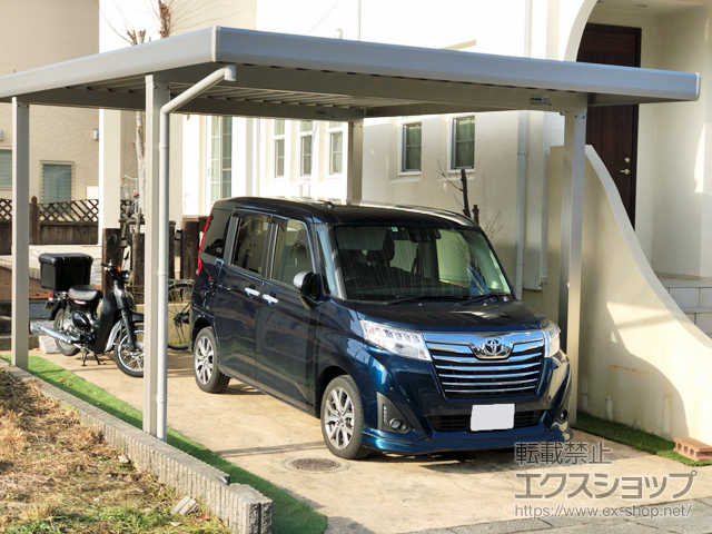 愛媛県松山市ののカーポート レオンポートneo 角柱4本柱 積雪〜50cm対応 施工例