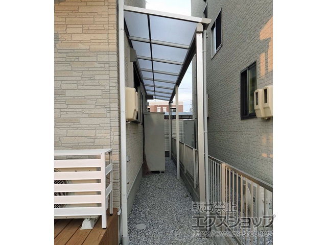 岐阜県安八郡神戸町ののテラス屋根 ソラリア F型 テラスタイプ 連棟 積雪〜20cm対応 施工例