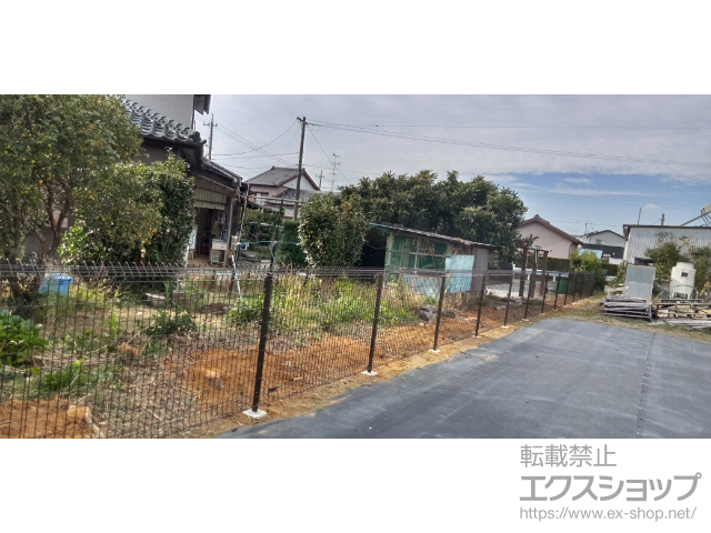 静岡県浜松市ののフェンス・柵 メッシュフェンス G10　自由柱 施工例