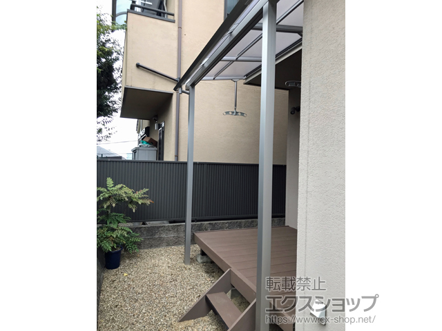 京都府京都市ののテラス屋根 ソラリア R型 テラスタイプ 単体 積雪〜20cm対応 施工例