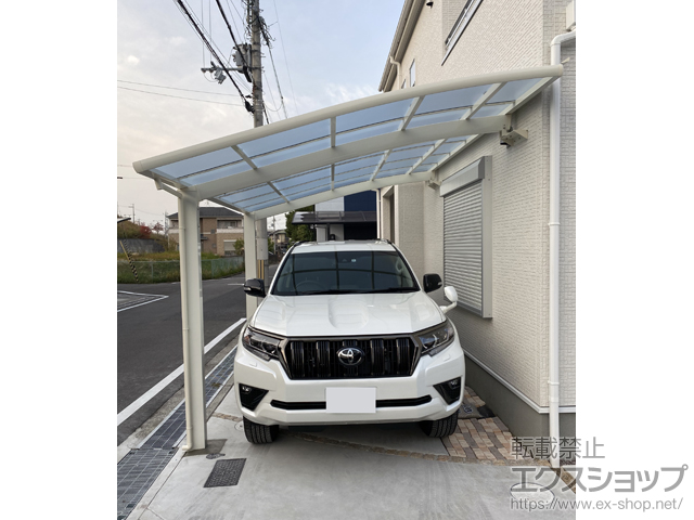 大阪府和泉市ののカーポート ネスカR (ラウンドスタイル) 積雪〜20cm対応 施工例