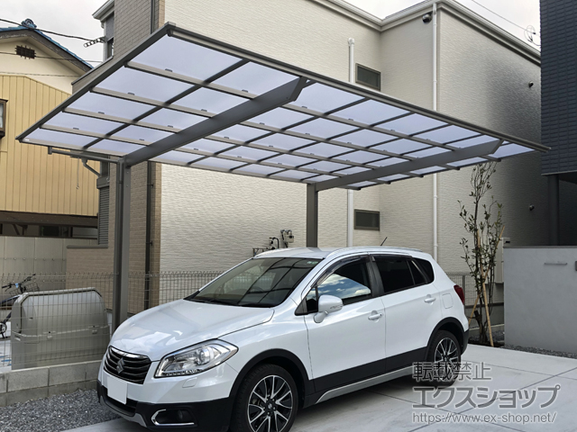 埼玉県春日部市ののカーポート ネスカF (フラットスタイル) 積雪〜20cm対応 施工例