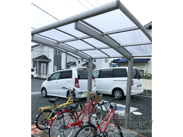 岡山県岡山市ののサイクルポート・駐輪場 レイナポートグランミニ 積雪〜20cm対応 施工例