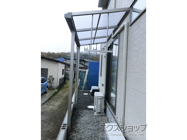岡山県岡山市ののテラス屋根 ソラリア F型 テラスタイプ 単体 積雪〜20cm対応 施工例