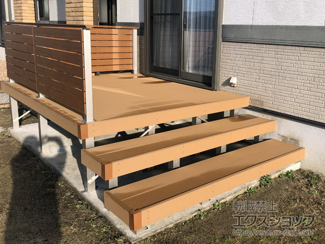 福岡県豊前市ののウッドデッキ マージウッドデッキ 施工例