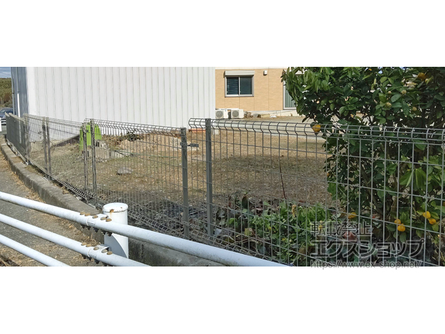 熊本県熊本市ののフェンス・柵 ミエッタフェンス 防犯たて格子タイプ　自由柱施工 施工例