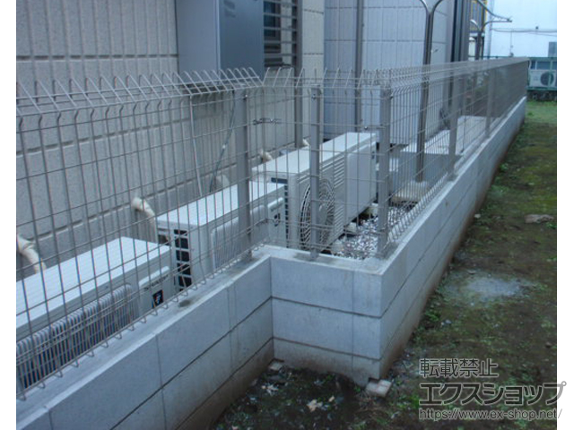 東京都渋谷区ののフェンス・柵 メッシュフェンス G10-R　自由柱施工 施工例