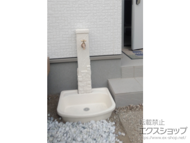 愛知県西尾市のの立水栓・ガーデンシンク エーゲ SC-AG-IV 水栓柱 施工例