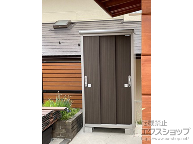 福島県郡山市のの物置・屋外倉庫 エスモ 一般型 1050×650×1959 ESE-1006A-DW 施工例