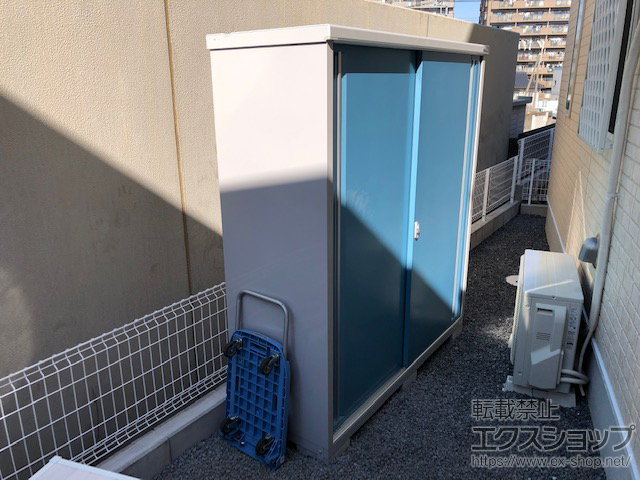 千葉県我孫子市のの物置・屋外倉庫 シンプリー 一般型 1740×615×1903 MJX-176E-P-AB 施工例