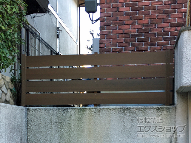 兵庫県神戸市ののフェンス・柵 プラド/one ジョイントあり仕様 板材4段 板隙間20mm 施工例