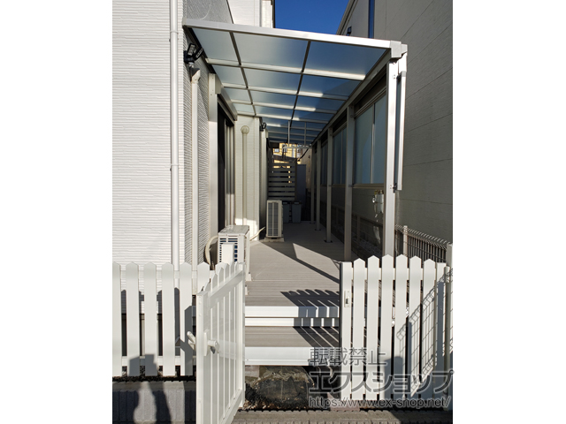 神奈川県茅ヶ崎市のの門扉 シンプレオ門扉A1型 アメリカン 両開き 門柱使用 施工例