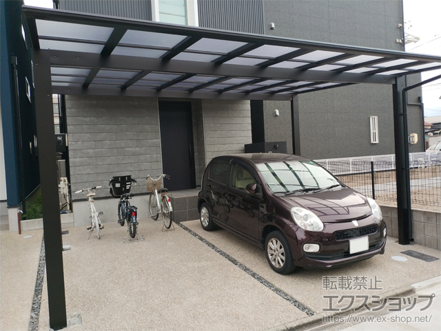 愛知県名古屋市ののカーポート エフルージュ ツイン FIRST 積雪〜20cm対応 施工例