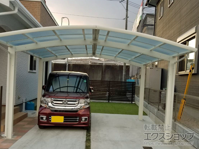 大分県日田市ののカーポート レイナポートグラン M合掌　積雪〜20cm対応 施工例