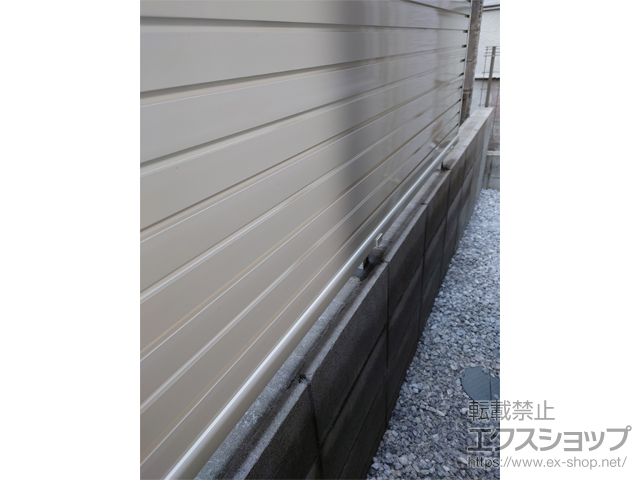 東京都大田区ののフェンス・柵 シンプレオフェンス5型 横目隠し 自由柱施工 施工例