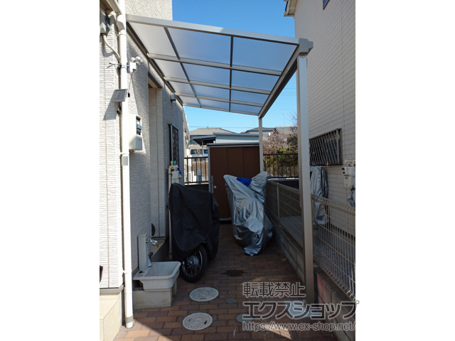 埼玉県所沢市ののテラス屋根 ソラリア F型 テラスタイプ 単体 積雪〜20cm対応 施工例