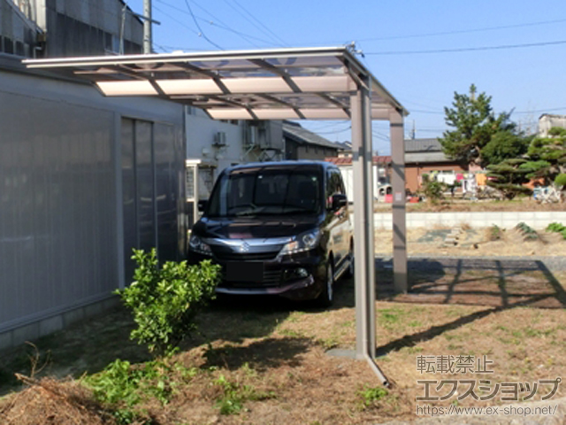 三重県三重郡川越町ののカーポート フーゴF (フラットスタイル) 積雪〜20cm対応 施工例