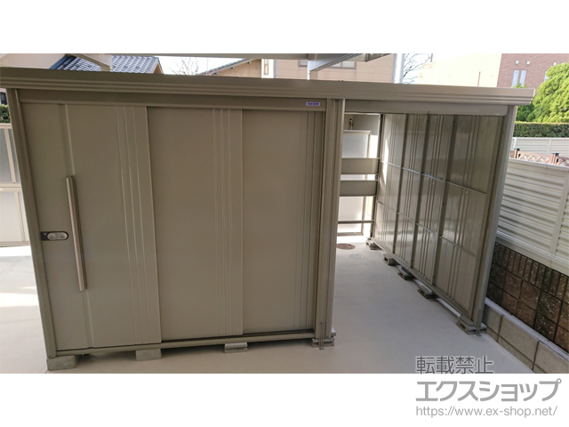 石川県金沢市のの物置・屋外倉庫 Mr.ストックマン プラスアルファ 多雪型 結露減少型 3715×2622×2110（TP-SZ3726） TP-SZ3726-W 施工例