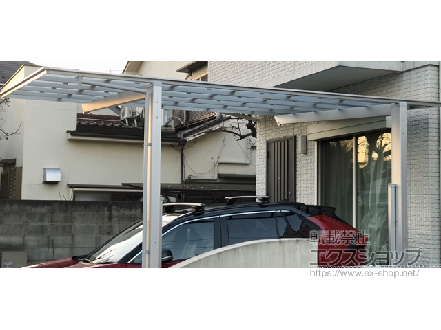 東京都世田谷区ののカーポート フーゴF (フラットスタイル) 積雪〜20cm対応 施工例