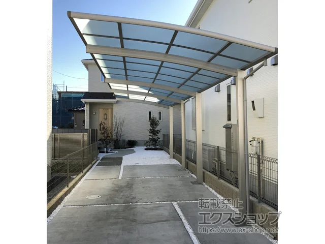 千葉県流山市ののカーポート、物置・収納・屋外倉庫、バルコニー・ベランダ屋根 レイナポートグラン 縦連棟　積雪～20cm対応 施工例