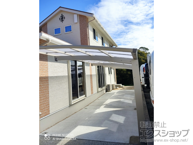 福岡県糟屋郡須惠町ののカーポート プレシオスポート 縦連棟 積雪〜20cm対応 施工例