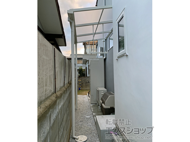 福岡県北九州市ののテラス屋根 ソラリア F型 テラスタイプ 単体 積雪〜20cm対応 施工例