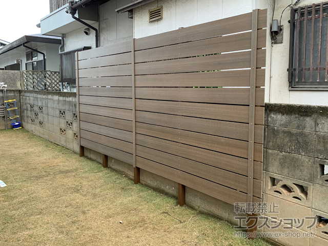 福岡県北九州市ののフェンス・柵 プラドone フェンス ジョイントあり仕様 板11段 隙間10mm 施工例