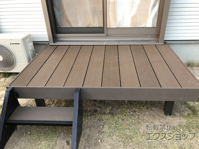 愛知県名古屋市ののウッドデッキ 樹ら楽ステージ＋樹ら楽ステージ ステップ（1段） 施工例