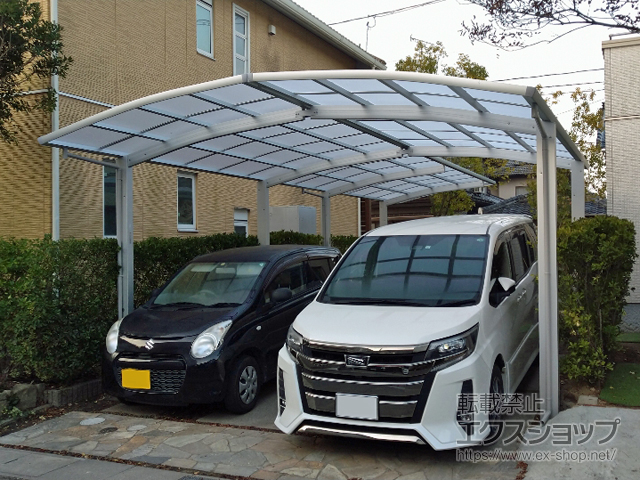 広島県福山市ののカーポート レイナポートグラン 縦連棟　積雪〜20cm対応 施工例