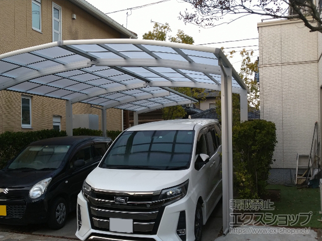 広島県福山市ののカーポート レイナポートグラン　積雪〜20cm対応＜M合掌として施工＞ 施工例