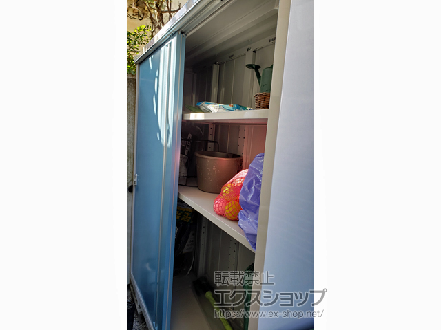 東京都世田谷区のの物置・屋外倉庫 シンプリー 一般型 1740×515×1903 MJX-175EP-AB 施工例