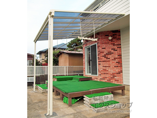 埼玉県幸手市ののテラス屋根 スピーネ F型 テラスタイプ 単体 積雪〜20cm対応 施工例