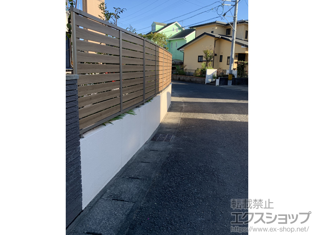 宮崎県宮崎市ののフェンス・柵 モクハイフェンス フリーポールタイプ 施工例