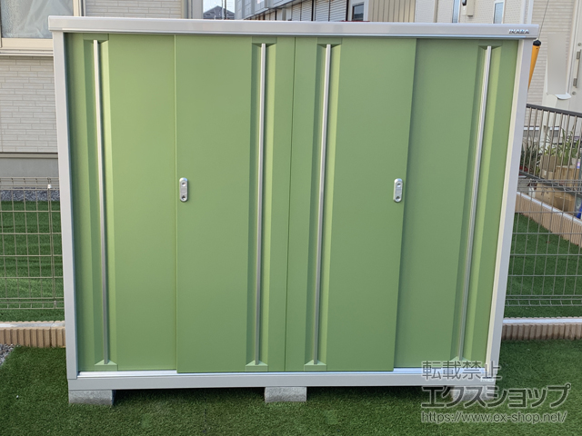 栃木県小山市のの物置・屋外倉庫 シンプリー 一般型 1940×615×1603 MJX-196DP-LG 施工例