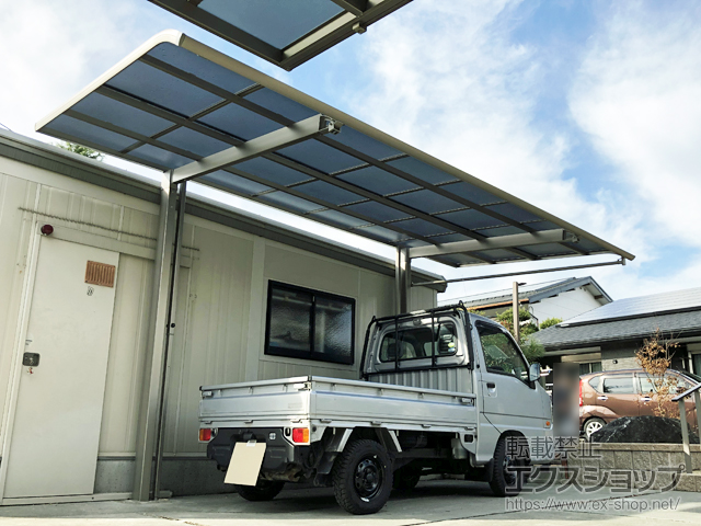 静岡県菊川市のLIXIL リクシル（トステム）のカーポート レガーナポートシグマIII 積雪〜20cm対応 施工例