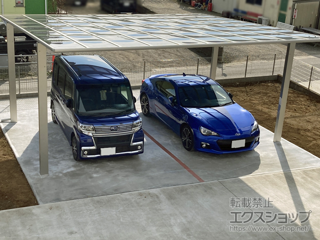 茨城県守谷市ののカーポート エフルージュ ツイン FIRST 積雪〜20cm対応 施工例