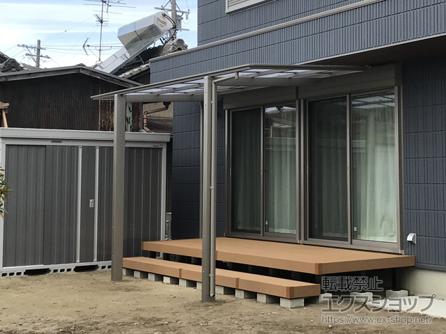 愛知県稲沢市ののテラス屋根 フーゴF 独立テラスタイプ 単体 積雪〜20cm対応 施工例