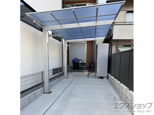 大阪府池田市ののカーポート ネスカF (フラットスタイル) 積雪〜20cm対応 施工例