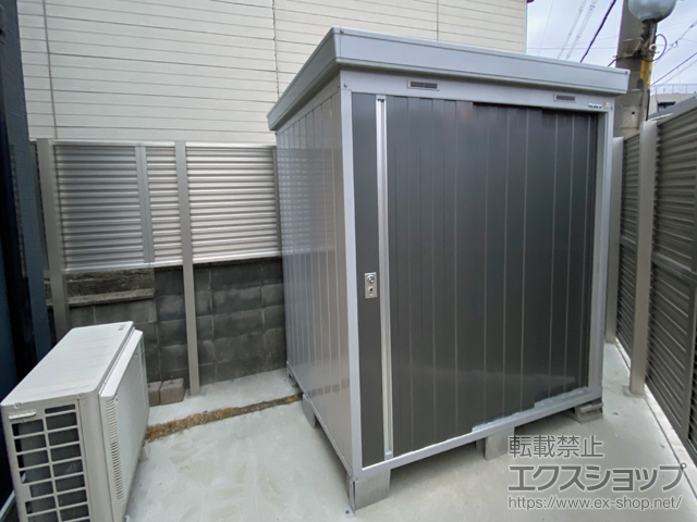 大阪府四條畷市のの物置・屋外倉庫 ネクスタ 一般型 1790×1370×2075 NXN-25S-PG 施工例